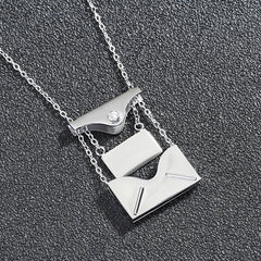 2023 Titanium Steel Openable Envelope Necklace for All